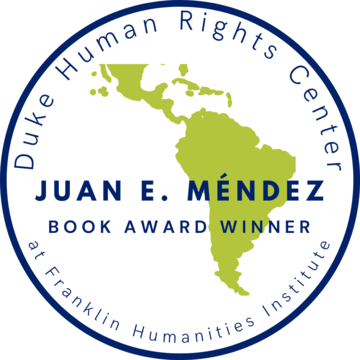 A book cover sticker - Juan E Mendez Book Award winner 
