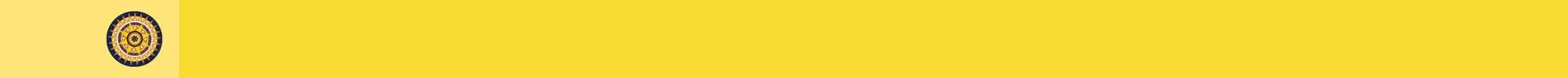 Bright yellow banner with circular graphic from the LAC logo