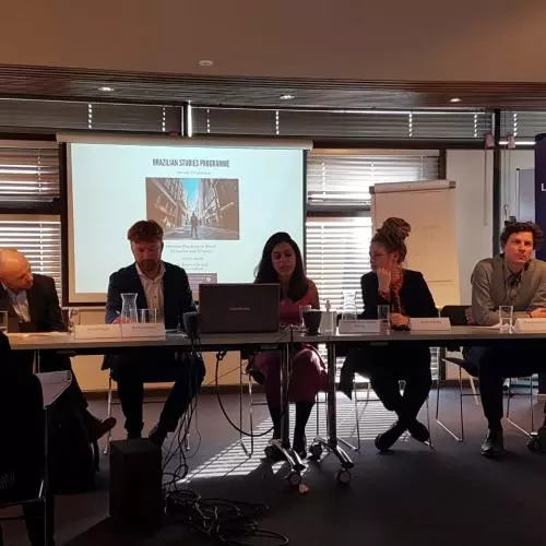 A row of panel participants at the Brazilian Studies Programme annual conference. 2020